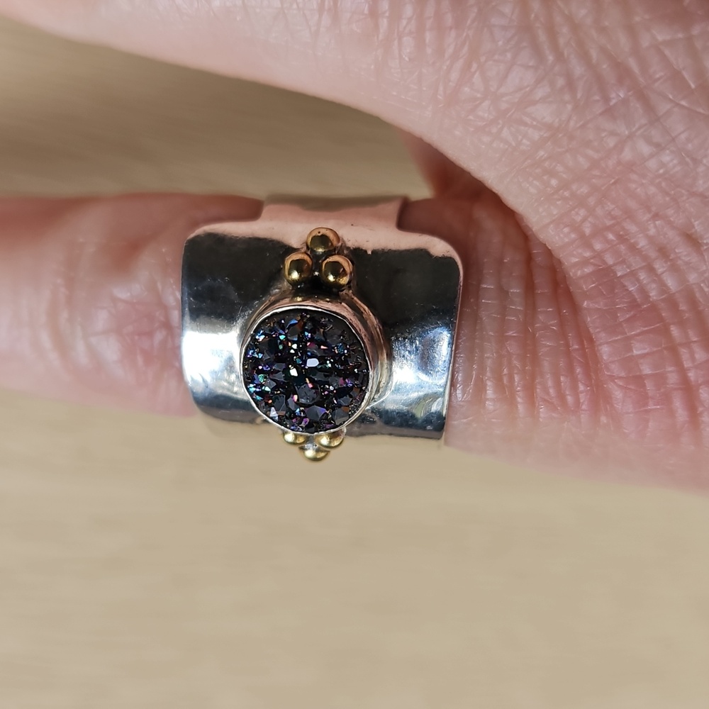 Sterling silver Druzy Ring